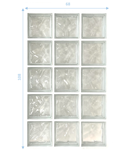 Panneau préfabriqué 15 briques de verre