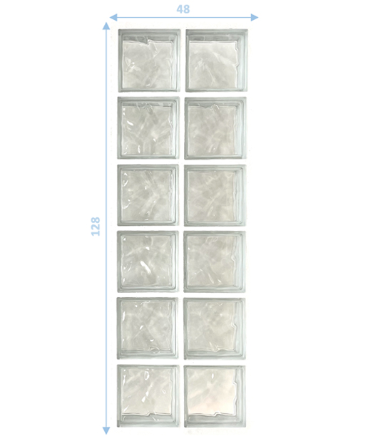Panneau préfabriqué 8 briques de verre