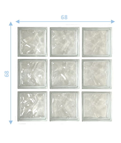 Panneau préfabriqué 9 briques de verre