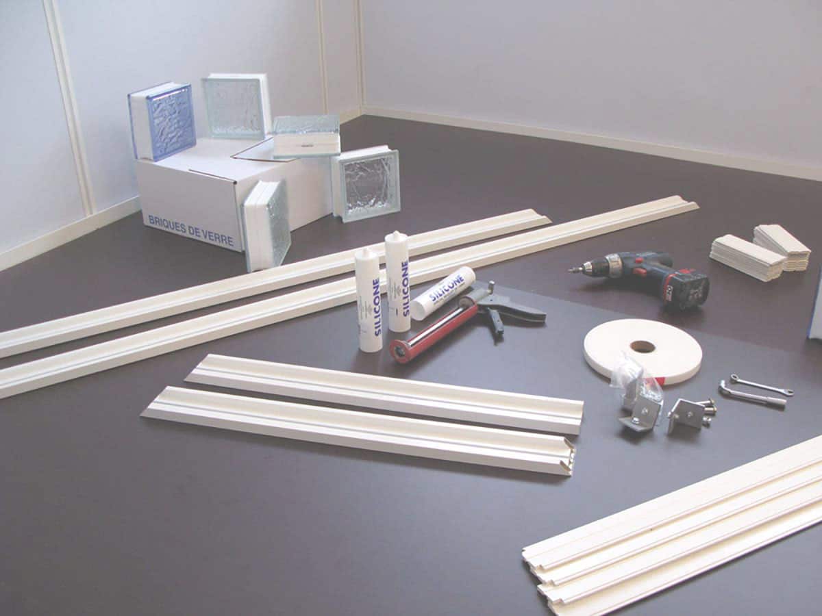 Briques de verre salle de bain - Verrelab