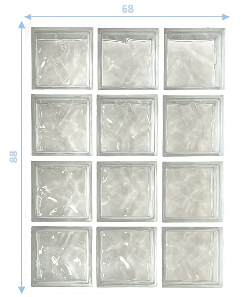 Panneau préfabriqué 12 briques de verre
