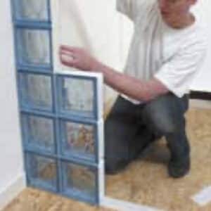 photo collage profils briques de verre