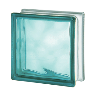 carreau de verre de couleur bleu turquoise