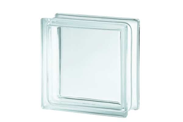 carreau de verre transparent de dimensions 19x19x8cm