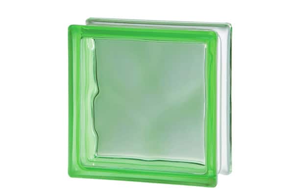 carreau de verre vert motif nuage 19x19x8cm