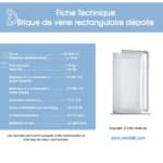 fiche technique carreau de verre rectangulaire sablé