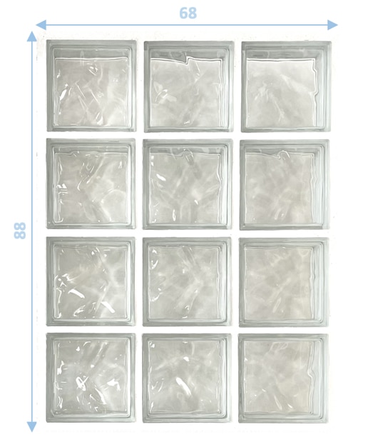 panneau 12 carreaux de verre 68x88cm