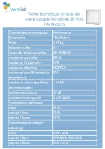pave de verre coupe feu 30 min