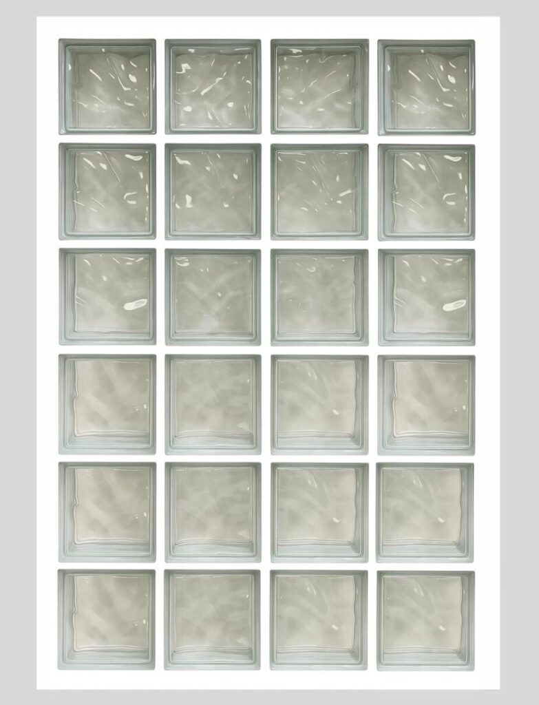 photo d'un panneau en blocs de verre